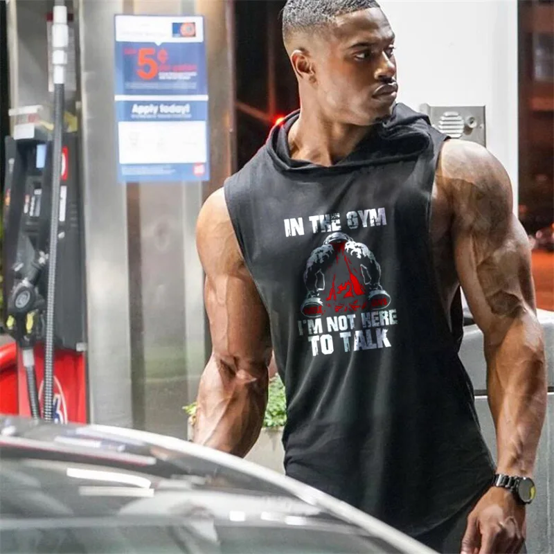 Muscleguys бренд Бодибилдинг Стрингер толстовки тренажерные залы без рукавов