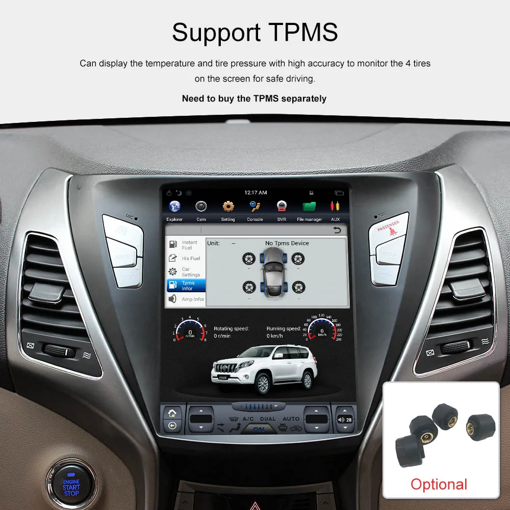 Android 7,1 Tesla стиль автомобиля радио gps Navi для hyundai Elantra- стерео мультимедиа головное устройство Авторадио без DVD плеер ips