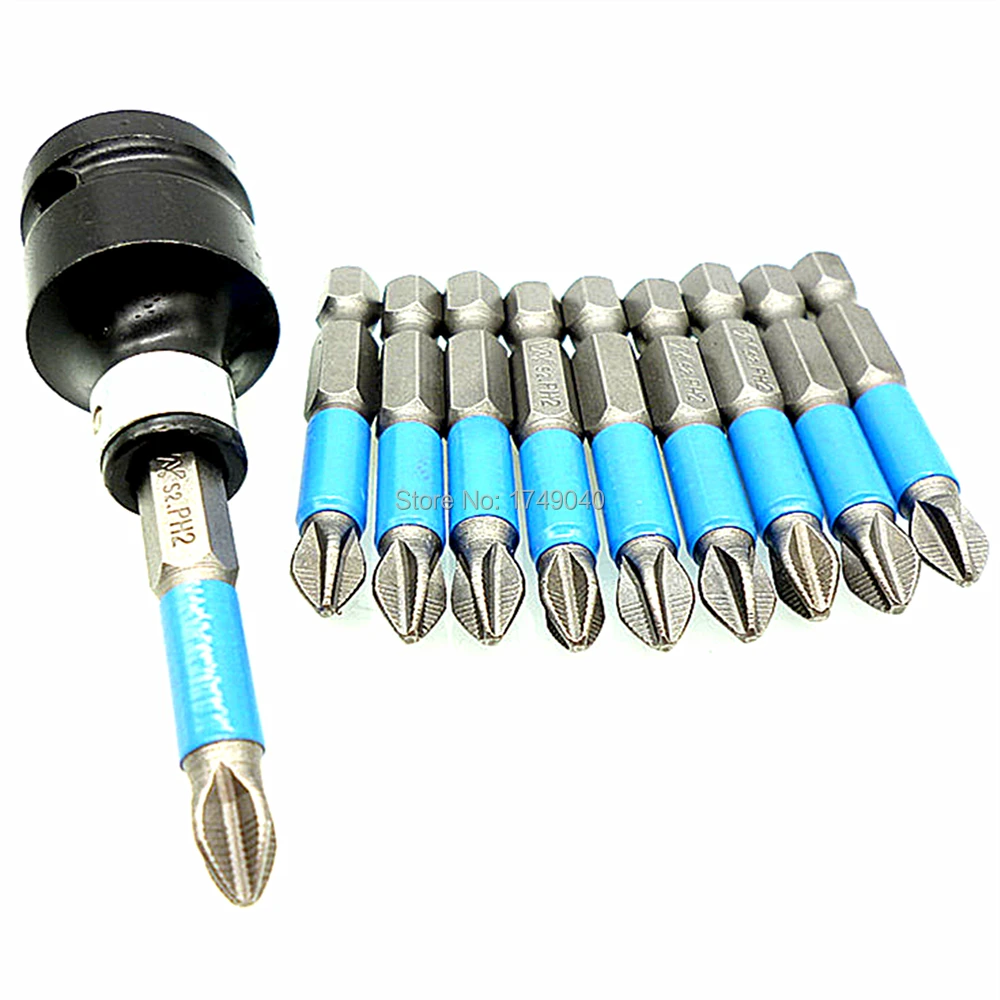 10 шт. 1/4 &quotШестигранным хвостовиком PH2 отвертка Philips Bits 50 миллиметровый магнитный