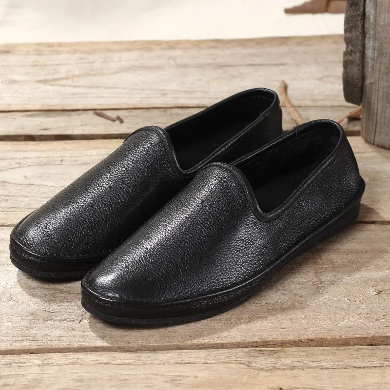 Американские размеры 6-10 Сезон весна-лето Мужские лоферы без застежки из