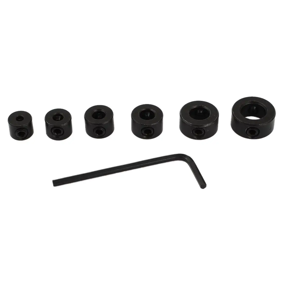 

6-in-1 3-10mm internal diameter drill depth limiter depth stop set black