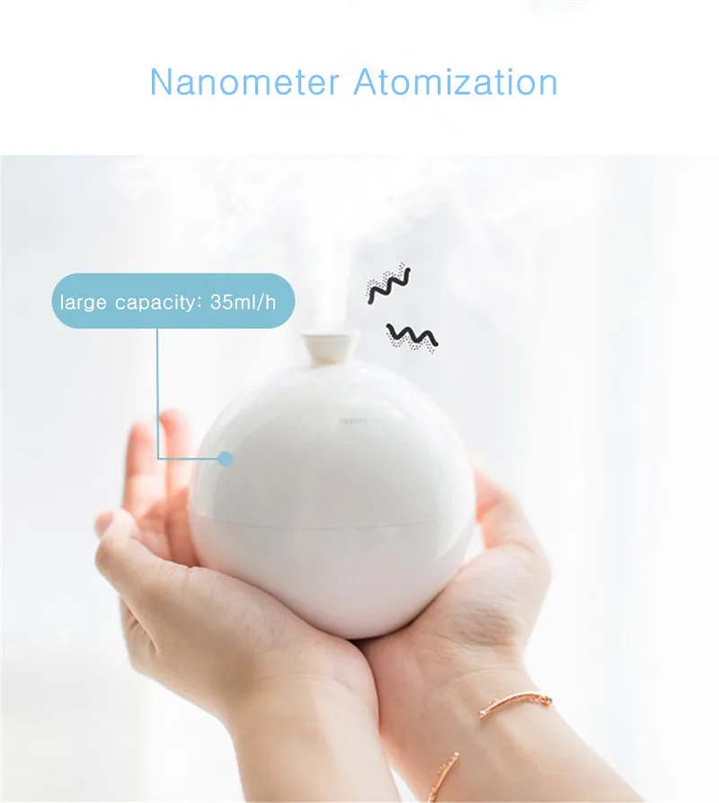 USB Balloon Mini Air Humidifier Aroma Diffuser Water Mist Maker for Home Car Ultrasonic Humidifier Diffusers White Pink Blue