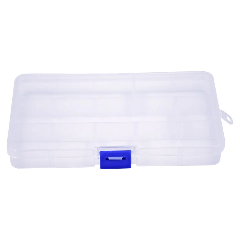 Plastic 15 Slots Jewelry Adjustable Tool Box Case Craft Organizer Storage Beads Convenient Fishing Lure Tackle Boxes | Инструменты