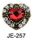 JE257 10pcs 10 шт./лот, японские украшения для ногтей, 3D металлическая отделка ногтей 9*12 ногтей* Ретро AB Стразы* блестящие металлические подвески для ногтей из сплава - Цвет: JE257 10pcs