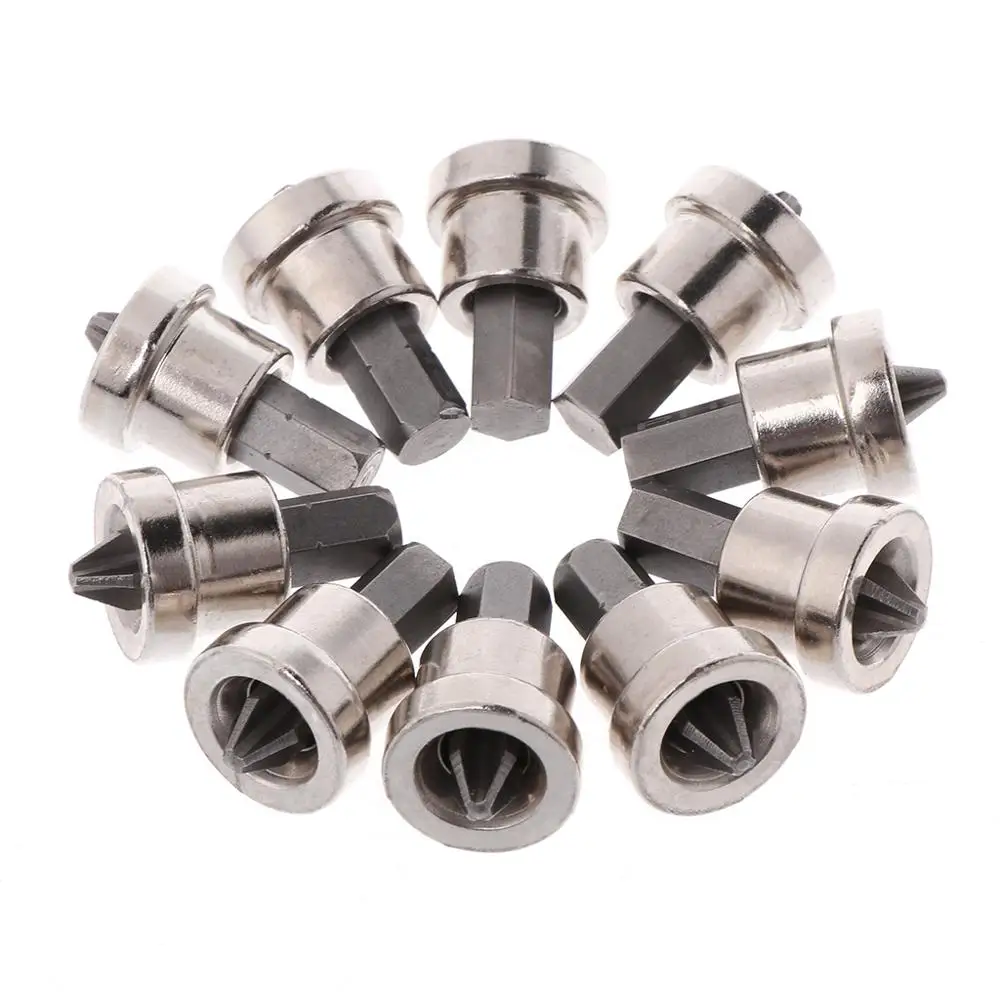 

10 шт. 25 мм долгая глубина стопа гипсокартон бит винты локационные Биты PH2 Шестигранная Отвертка гипсокартон Биты отвертки инструмент