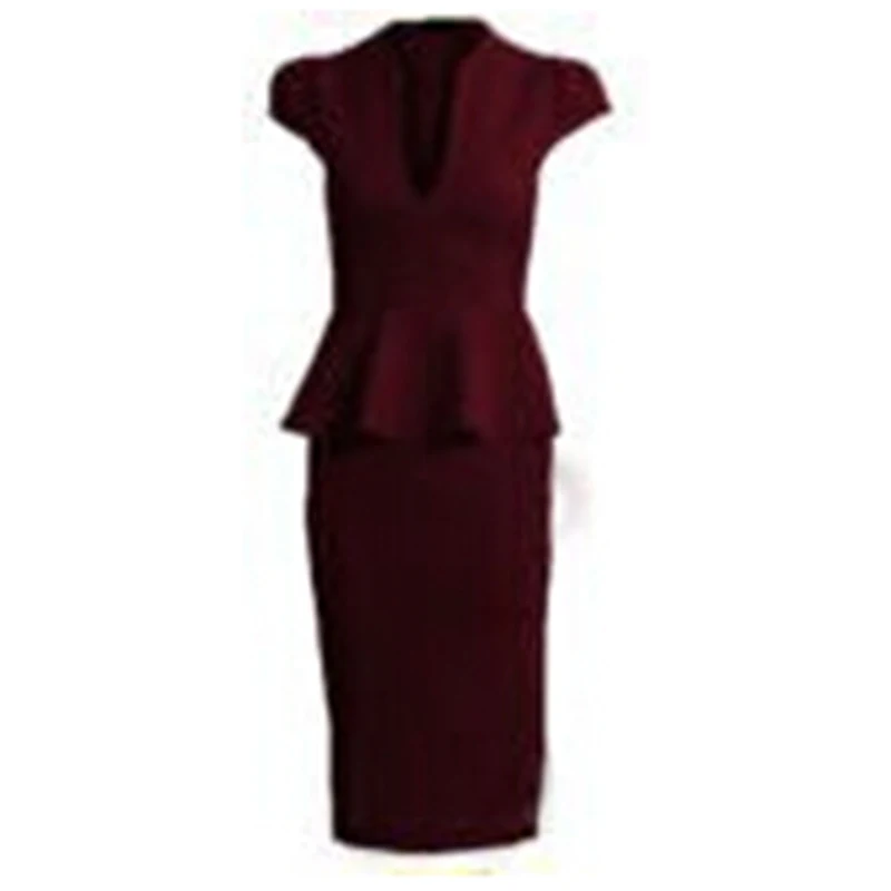 Женское вечернее облегающее платье до колен с V-образным вырезом и коротким