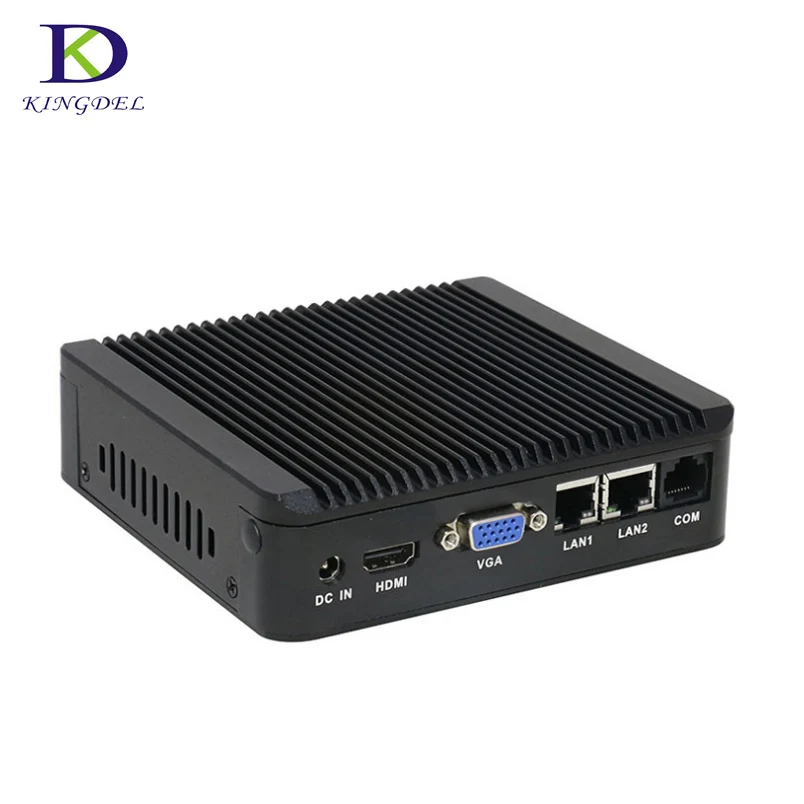 Мини ПК без вентилятора Intel Quad Core Celeron J1900 Windows 7 Dual LAN HDMI VGA Barebone USB3.0|Мини ПК| |