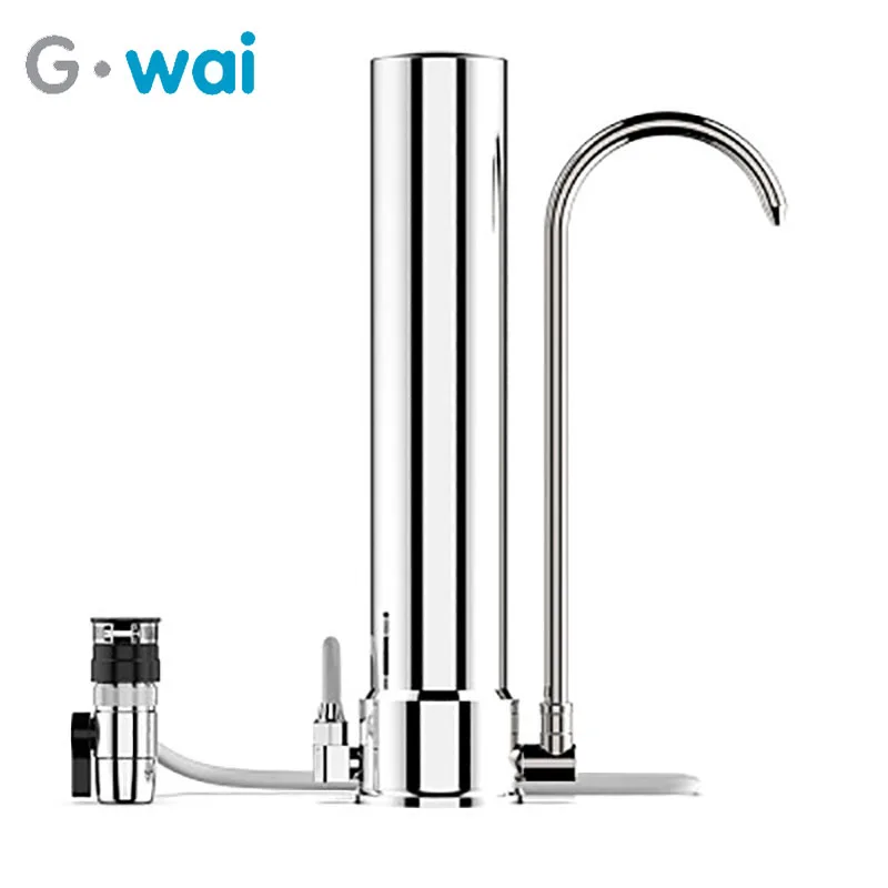 

Desktop Stainless Steel Clean Water Purifier Healthy Ceramic Cartridge Household Kitchen Water Tap Faucet Filter