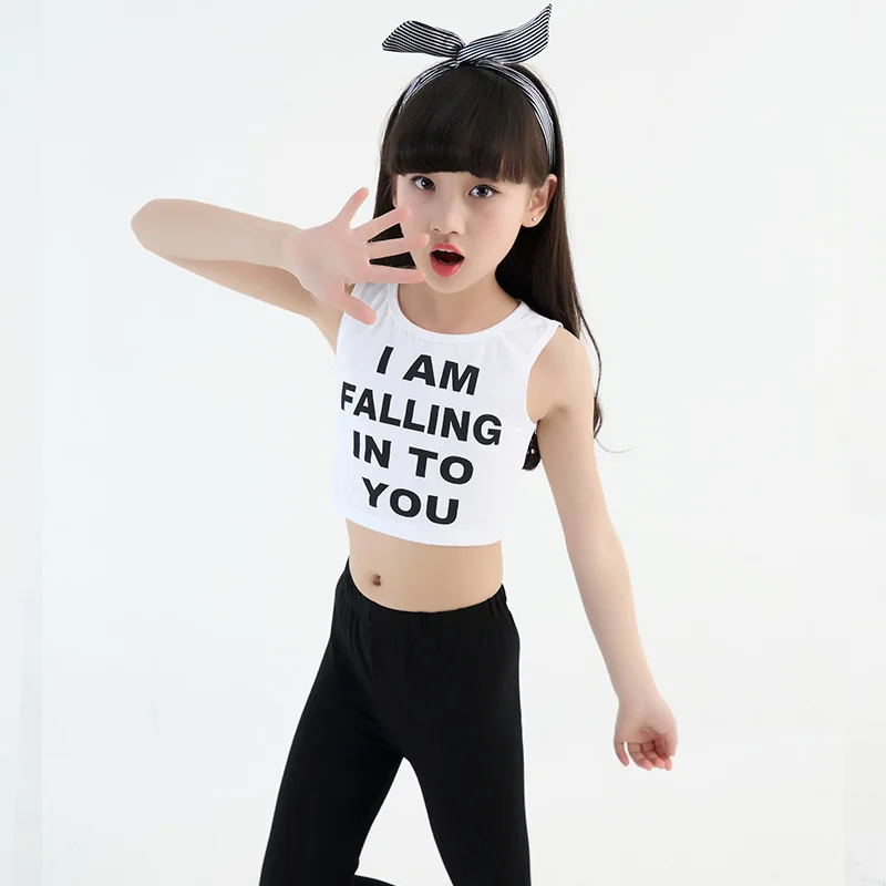 Детский укороченный топ с надписью топы леггинсы комплект из двух предметов для