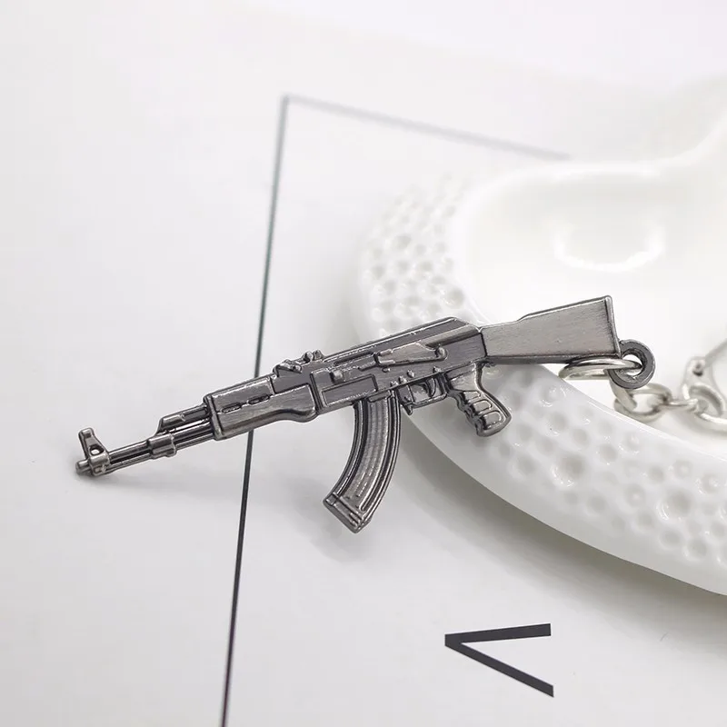 Модный AK-47 пистолет брелок-пистолет M60 пустынный Орел левое колесо пистолет брелок стрелковое оружие Модель металлический брелок ювелирные изделия Прямая поставка