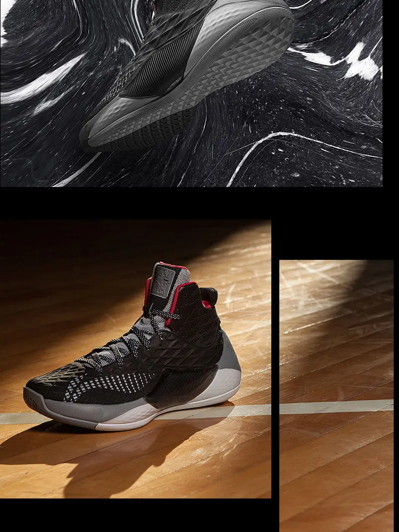 Li-Ning мужские кроссовки, кроссовки для баскетбола с подкладкой из тучного полиуретана, спортивные кроссовки из монопряжи ABAN019 XYL138