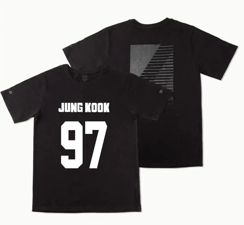 Футболка с коротким рукавом Kpop jin suga WINGS для мужчин и женщин студентов летняя