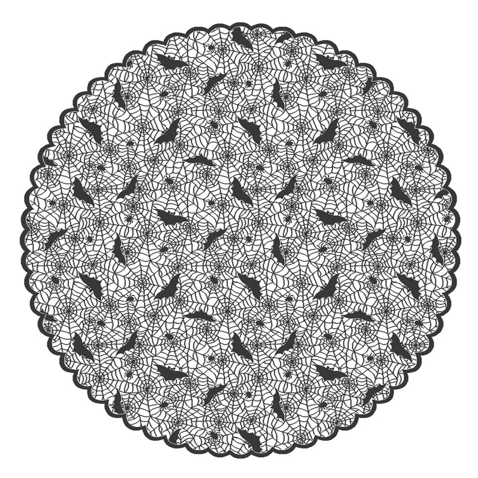 Украшение на Хэллоуин кружевная паутинная Скатерть летучая мышь с вышивкой