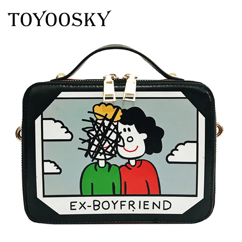 TOYOOSKY 2017 маленькая квадратная сумка в Корейском стиле с мультипликационным