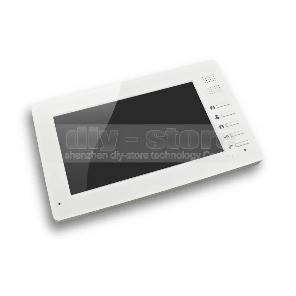 DIYSECUR 7 inch 1024 x 600 HD TFT LCD Screen Video Door Phone Video Intercom Doorbell RFID Reader + Password HD Touch Camera