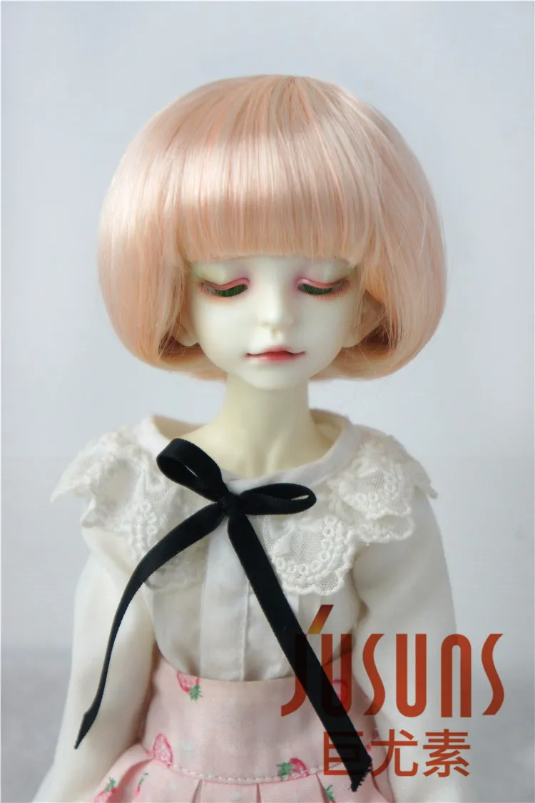7-8inchBlendOrange JD478 1/4 1/3 милый парик-Боб с полным взрыва BJD парик Размер 7-8 дюймов 8-9 дюймов кукольные волосы высокого качества Модные кукольные парики - Цвет: 7-8inchBlendOrange