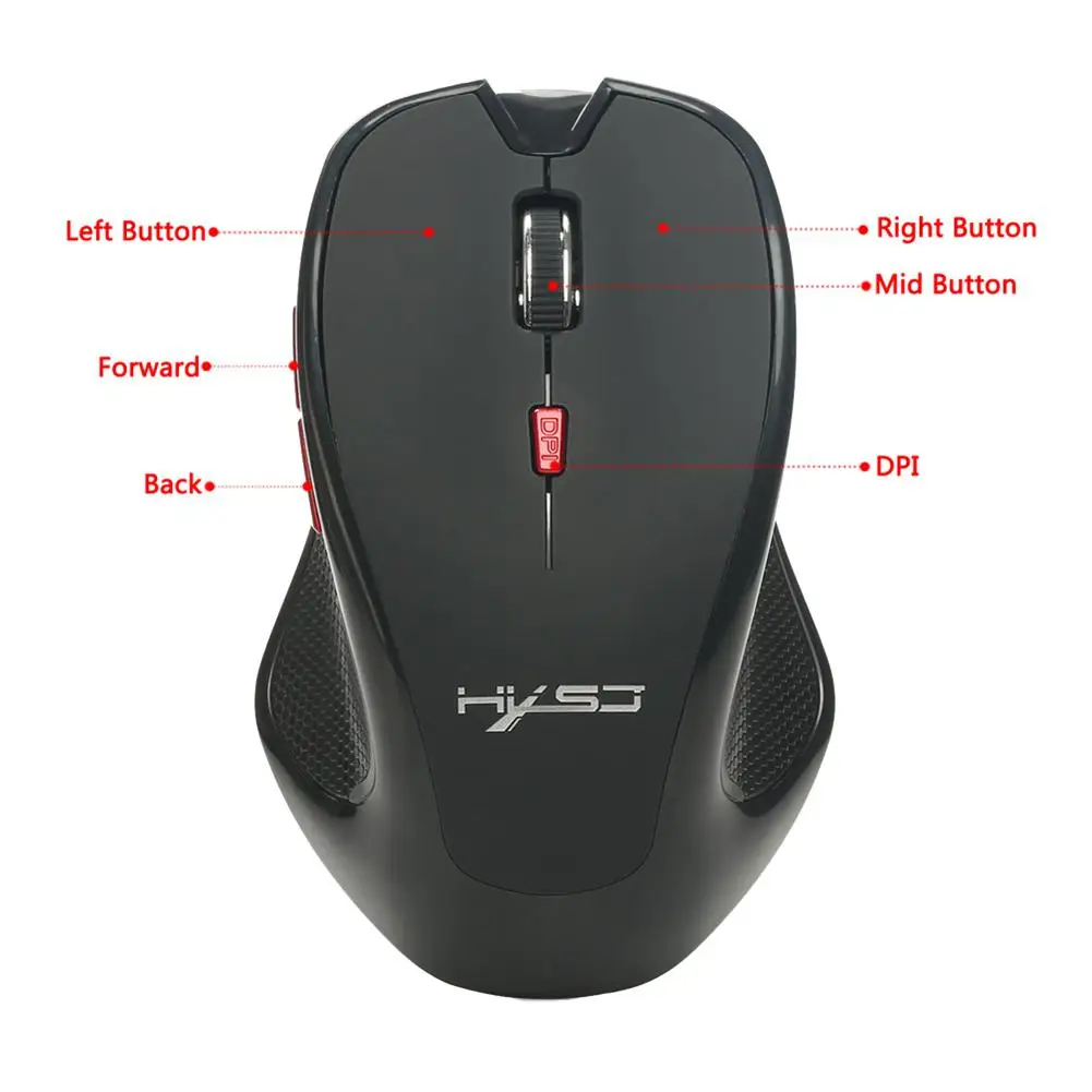 Bluetooth 3.0 Wireless Mouse 2400DPI Adjustable Optical 6 buttons Office Mice For Computer Laptop Android system r20 | Компьютеры и