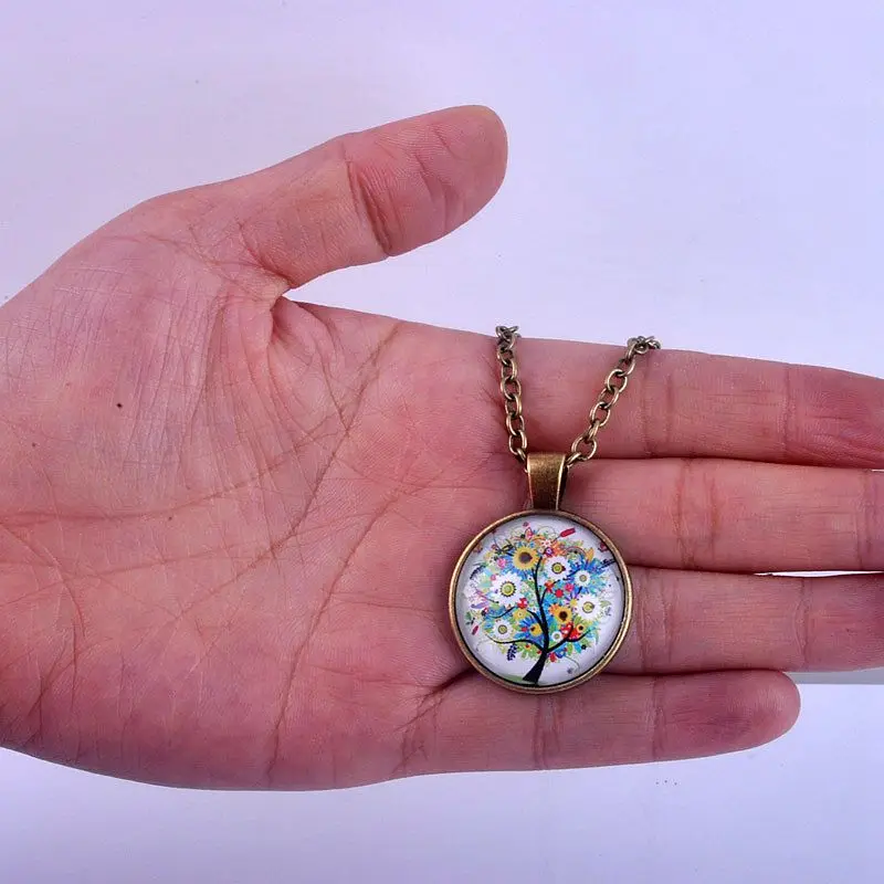 Ожерелье с подвеской винтажное бронзовое изображением дерева|fashion jewelry handmade|jewelry