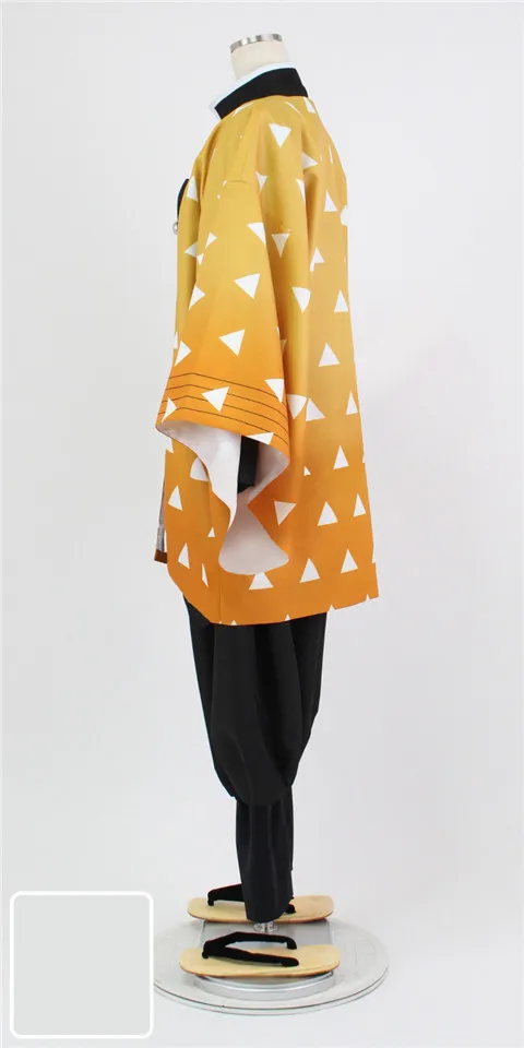 Кимоно для косплея рассекающий демонов агатсума Зеницу костюм Хэллоуина