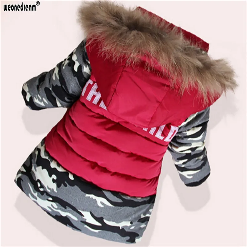 WEONEDREAM/Новая парка для мальчиков детские зимние куртки теплая одежда Детский