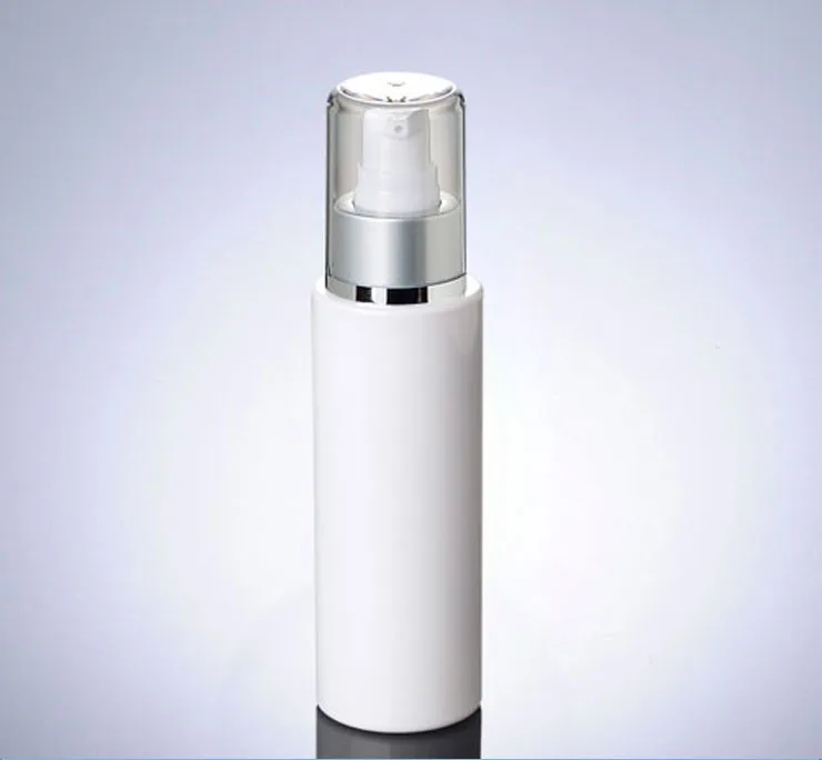 

300PCS/LOT-100ML Spiral Lotion Pump Bottle,White Plastic Cosmetic Container,Empty Shampoo Sub-bottling,Essence Oil Bottle