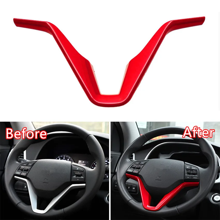 Для Hyundai Tucson 2018 2017 2016 2015 украшение рулевого колеса автомобиля Обложка ободка