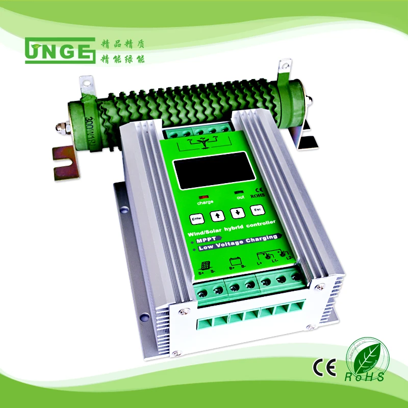 

MPPT800W wind 500W+solar 300W 12/24V MPPT wind solar hybrid solar charge controller, Boostercharging .over current protection.