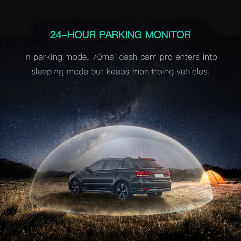Xiaomi 70mai Dash Cam Pro 1944P gps ADAS 70 mai pro английское Голосовое управление 24H монитор парковки