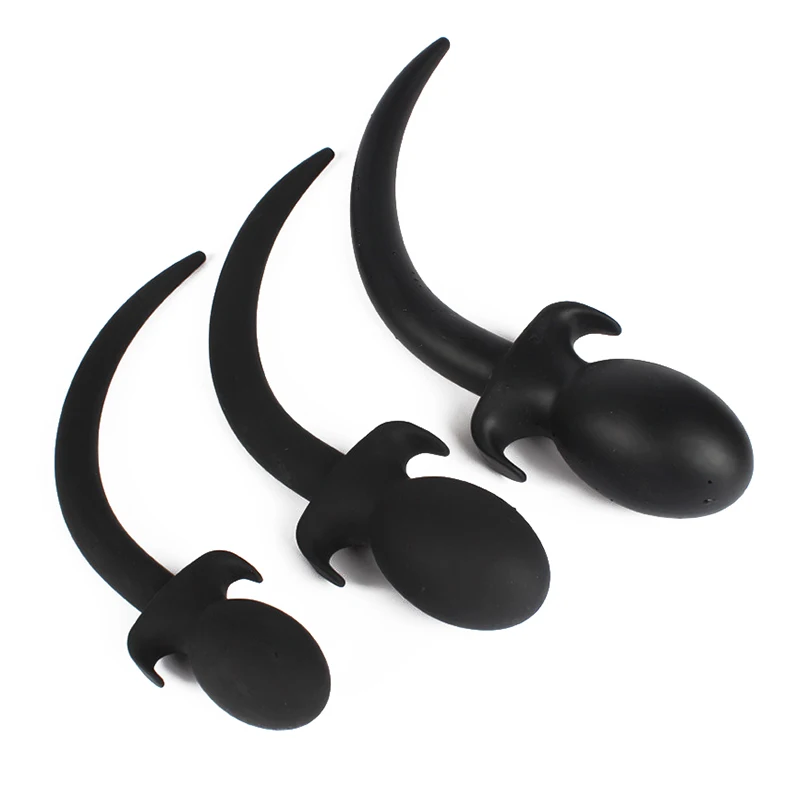 Sex Dog Tail Anal Plug Butt Plugs Soft Silicone Dilator Adult Toys for Man Prostate Massager Erotic Toy Woman | Красота и здоровье
