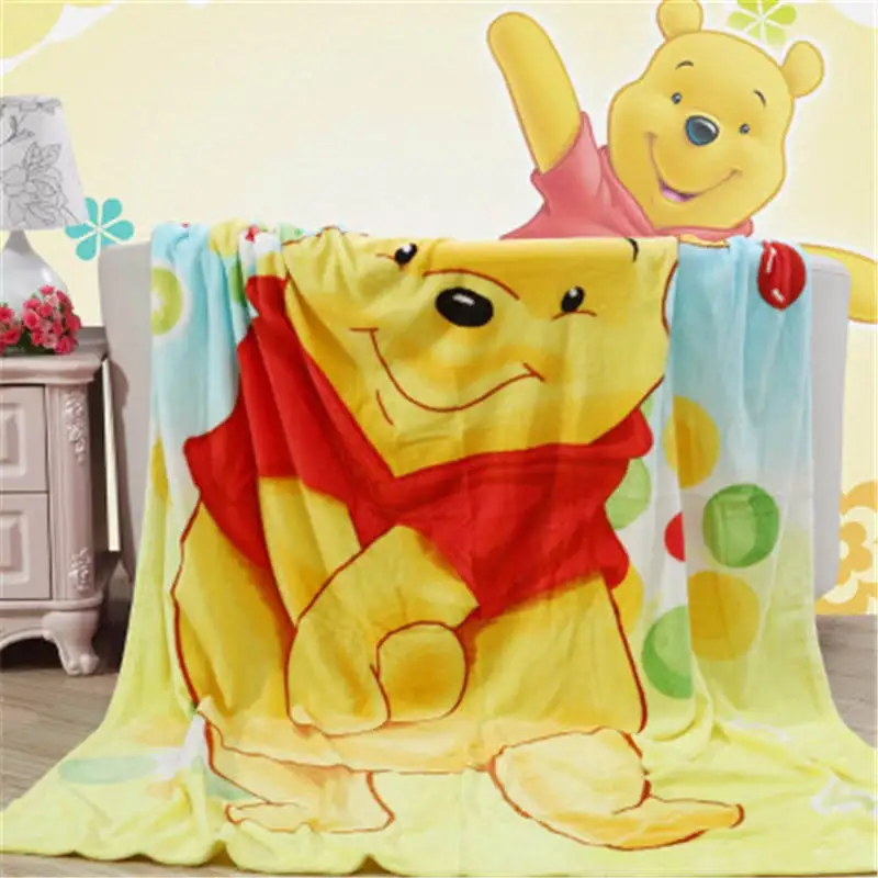 Winnie Дисней, темно-синий, Микки, розовый, Минни Маус, легкое, тонкое, покрывало для детей, летнее, покрывало, плоский лист - Цвет: Winnie