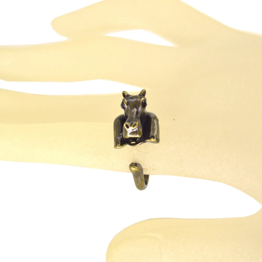 Kinitial 1 шт. Летний стиль хиппи шикарный латунный сустав Бегемот кольцо anillos Boho Anel