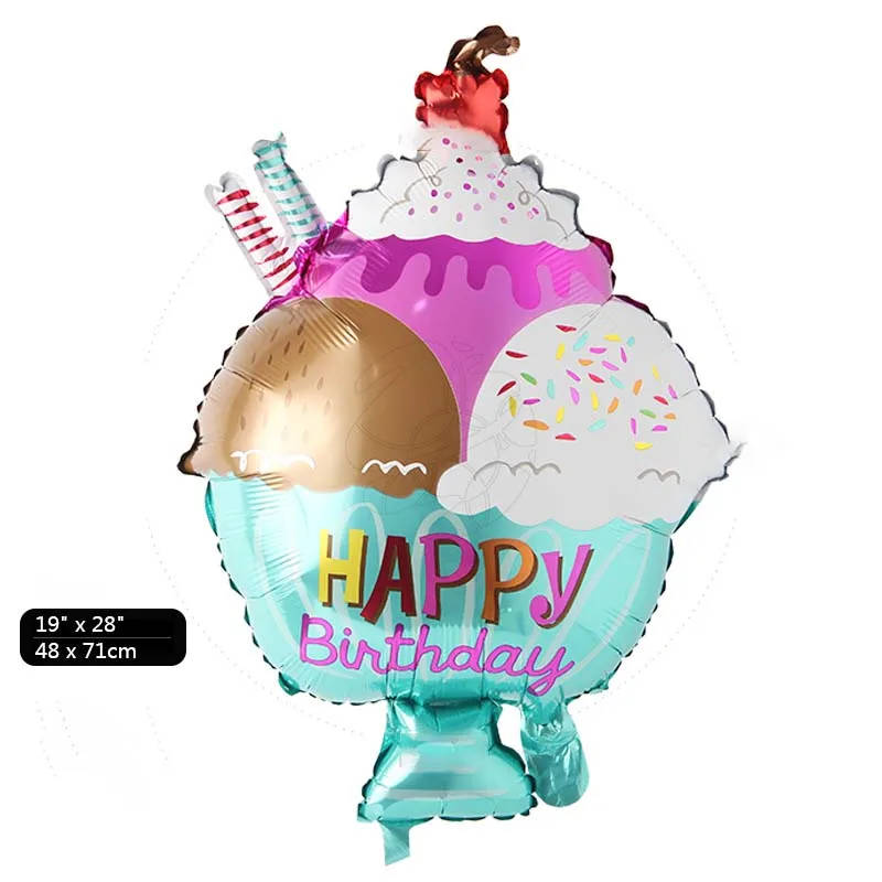 1 шт. горячий Гамбург мороженое попкорн торт пончик пицца еда воздушный шар День