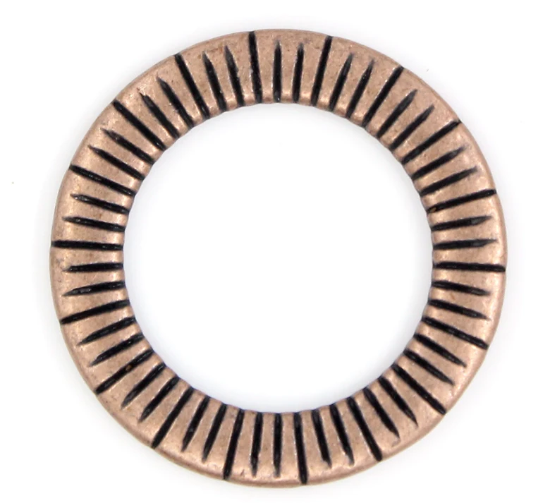 

DoreenBeads Zinc metal alloy Closed Soldered Jump Rings Round Antique Copper Stripe Pattern 24mm(1") Dia, 5 PCs new