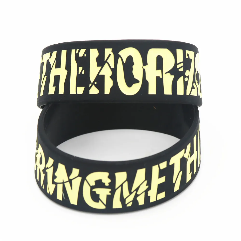 1 шт для мобильных телефонов с надписью BRING ME THE HORIZON черный силиконовый браслет