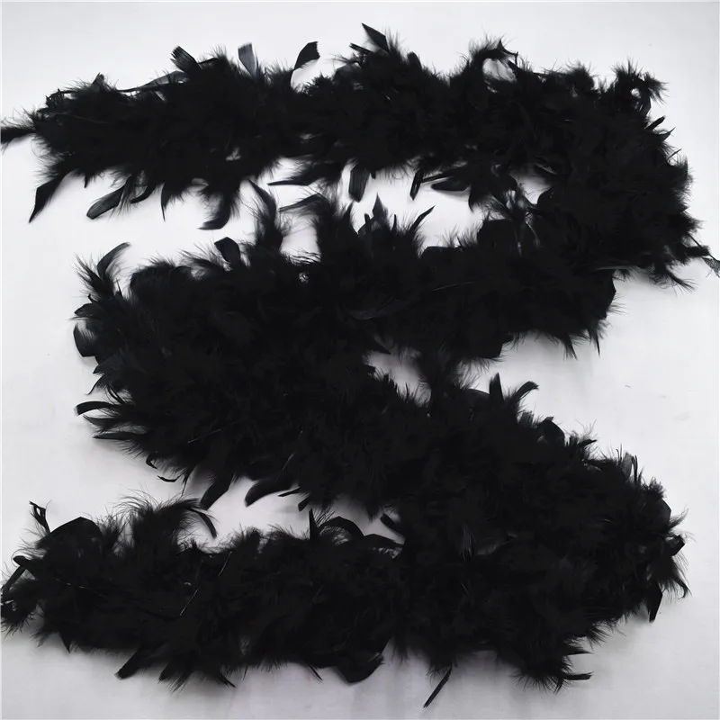 Black 2 ярда пушистый белый TurkeyFeather боа около 60 грамм аксессуары для одежды куриное перо костюм/шоу/перья для рукоделия Вечерние - Цвет: Black