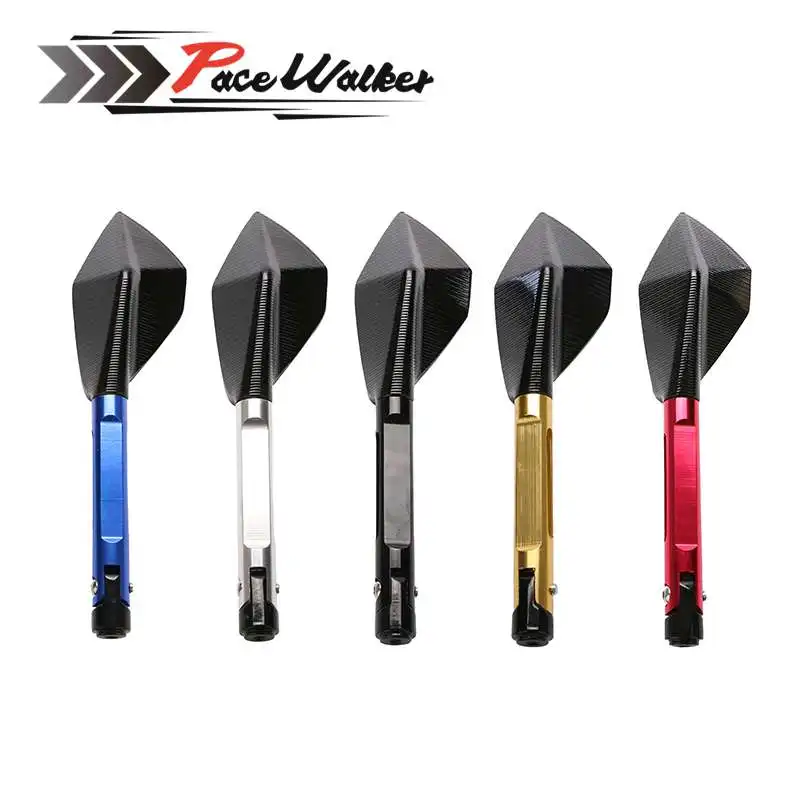 PACEWALKER CNC Aluminum Motorcycle pentagon long Rearview Side Mirror for HONDA R1 R3 R6 FZ6 GSXR600 750 1000 NINJA250 Z750 Z800|motorcycle parts