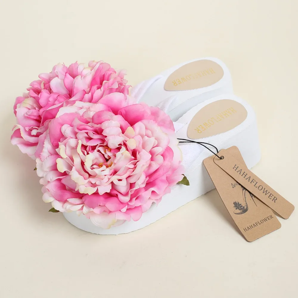 Женские Вьетнамки с большим цветком пляжные вьетнамки бесплатная доставка