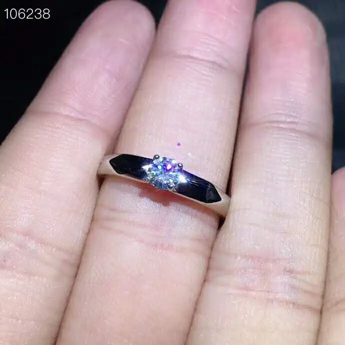 Лидер продаж! Женское кольцо из серебра 925 пробы с бриллиантами 4 мм|Кольца| |