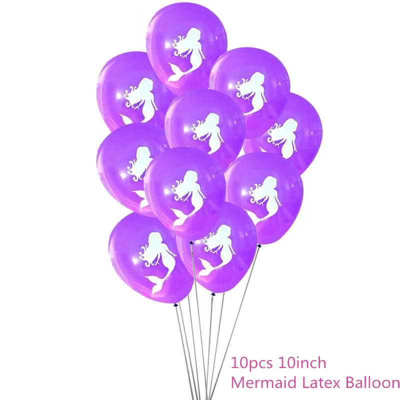 Purple Chicinlife 10 шт./лот, реквизит для фотосессии с изображением русалки, дня рождения, вечеринки для девочек, сувениры для свадьбы, вечерние принадлежности для украшения - Цвет: Purple