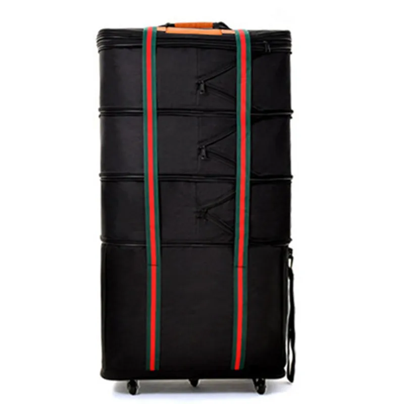 Женские дорожные сумки 150L, Мужская тележка, переноска с воздухом, для учебы за рубежом, чемодан большой вместимости, водонепроницаемая сумка на 5 колесах