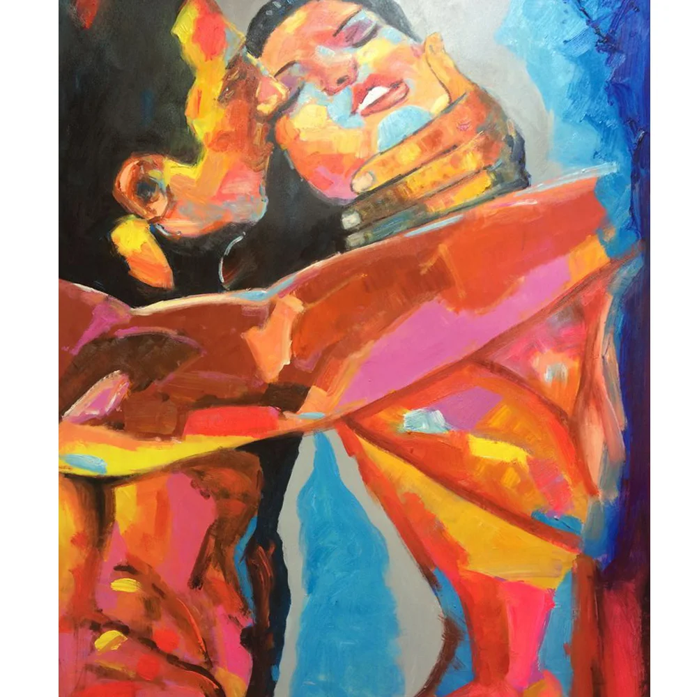 

New arrived Handpainted Oil Painting abstract sexy man and woman wall art Picture High Quality on Canvas for bedRoom home Decor