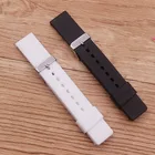 Ремешок резиновый силиконовый для мужских и женских часов, водонепроницаемый дышащий браслет с пряжкой с язычком 18 мм, аксессуары для часов