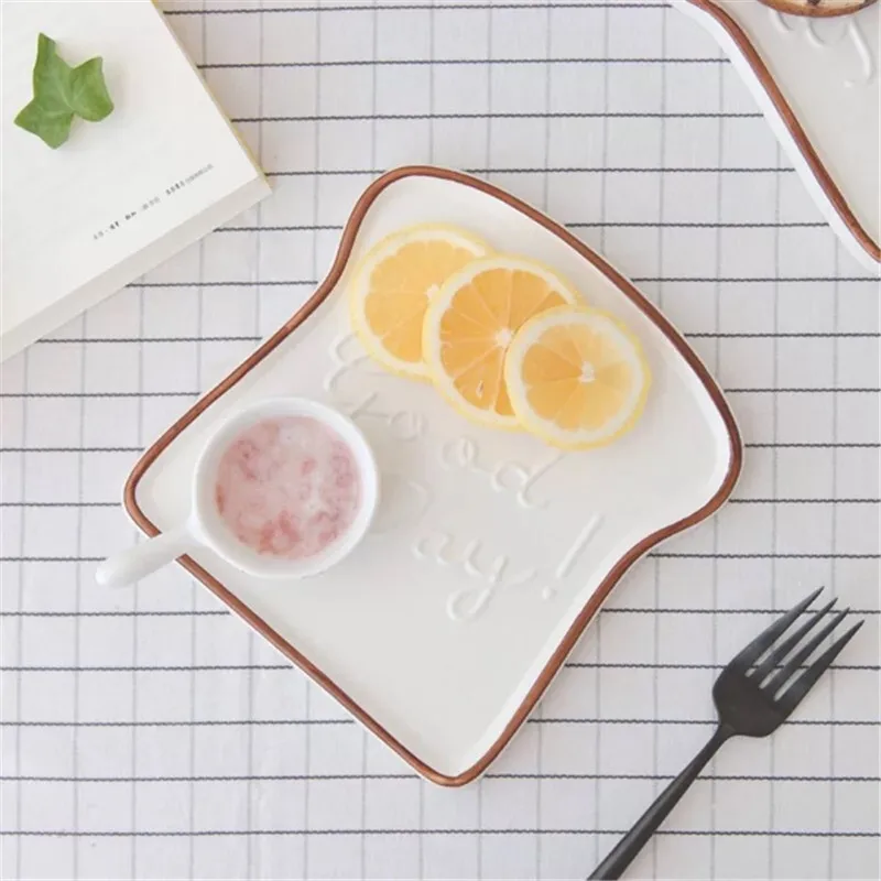 Креативные тарелки в форме тостов 6 5 дюйма керамическая тарелка фарфоровый