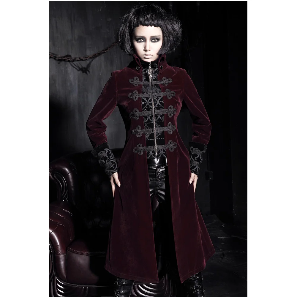 Модная Готическая Женская куртка в стиле панк с капюшоном черная одежда милитари