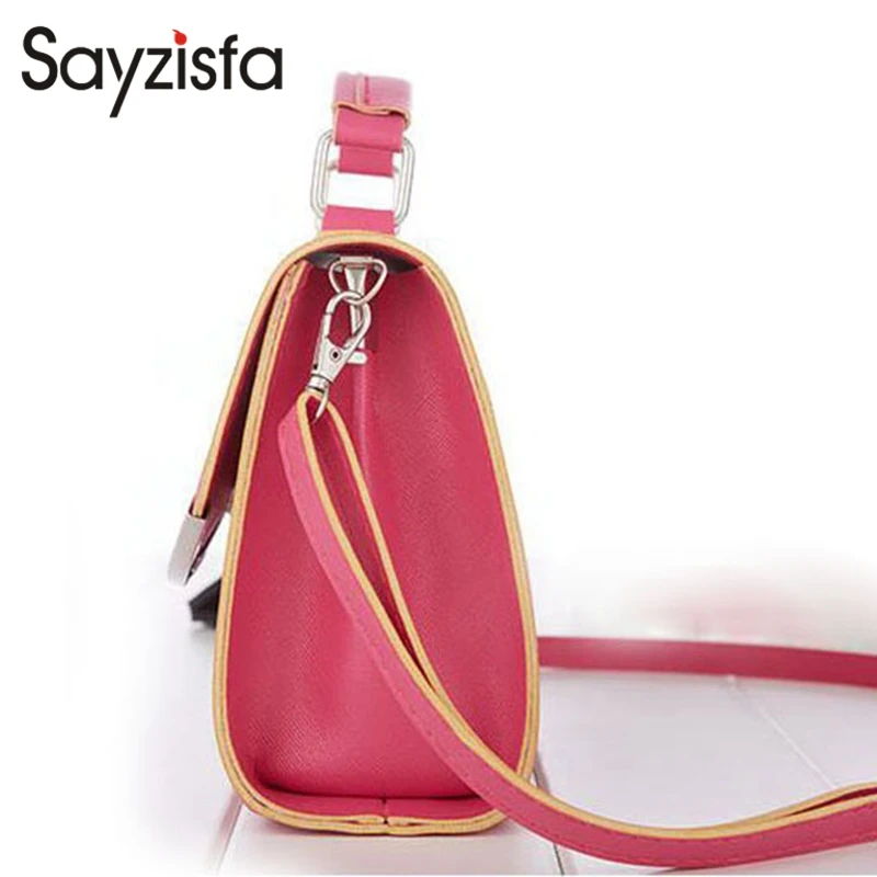 Sayzisfa Brandnew Women Handbags Leather messenger bag Fashion small Flap crossbody Ladies shoulder Female Bolsas T546 | Женские сумки