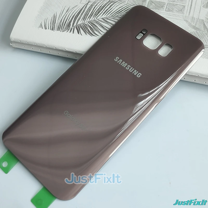 Для SAMSUNG Galaxy S8 + Plus G955 G955F задняя крышка для аккумулятора стекла Корпус чехол