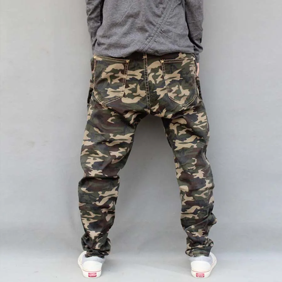 Армейские зеленые камуфляжные хлопковые Брендовые брюки свободные шаровары