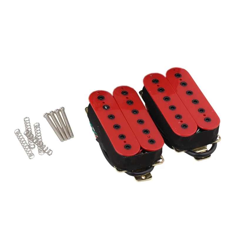 Керамический магнит красная Бесшумная Гитара Humbucker мост шеи Пикап Набор|Детали и