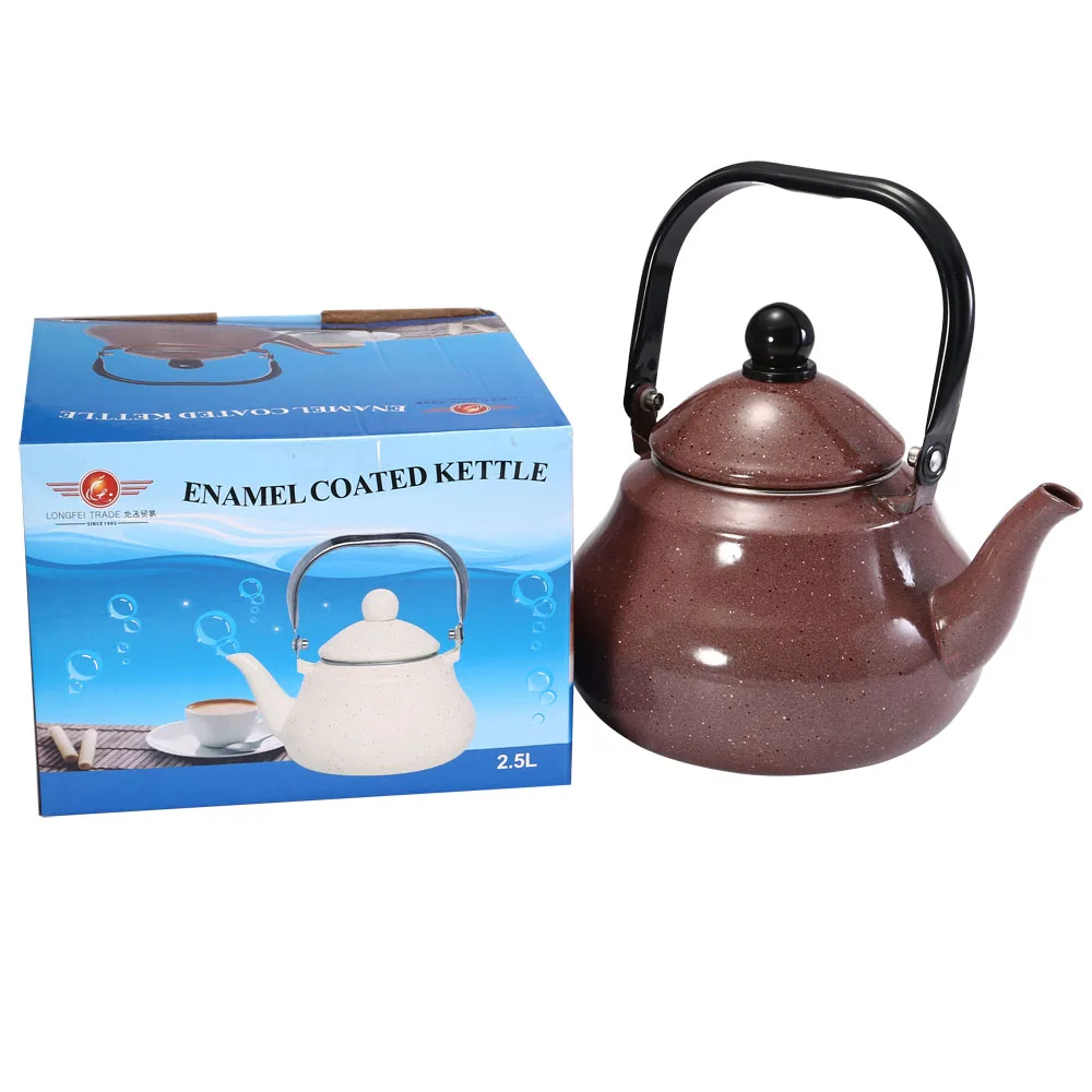 

2.5L Chinese Traditional Teapot Vintage Loose Leaf Tea Coffee Pot Kettle Enamel Coated Steel Vintage Style Teapot Tea Coffee Jug