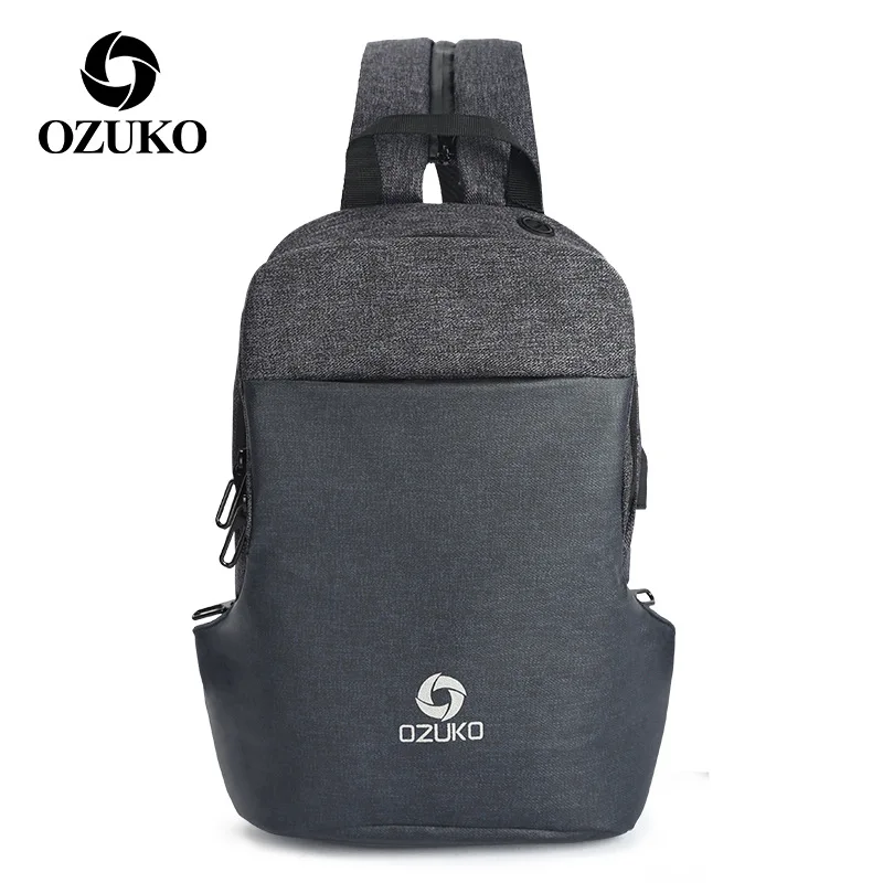 Ozuko, многофункциональные, для мужчин, зарядка через usb, нагрудный пакет, для путешествий, для женщин, мессенджеры, сумки через плечо, спортивные, мужские, на плечо, Siling Bag